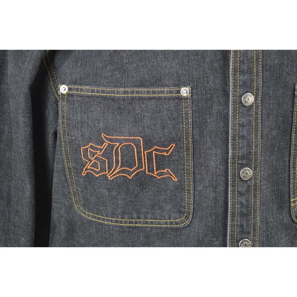 SNOOP DOGG Jeans Jacket Size 2XL Black Wash Denim Embroidered SDC Doggystyle - Picture 4 of 8